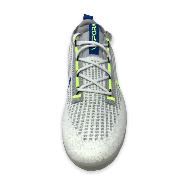Nike Vapormax 2021 FK Mens Running Shoes White/Hyper Royal-Volt DC9394 100 (NEW) main image 10